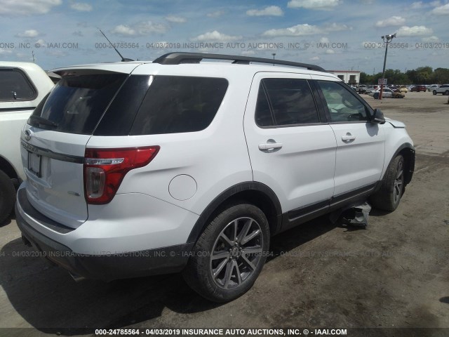 1FM5K8D88FGB29646 - 2015 FORD EXPLORER XLT WHITE photo 4