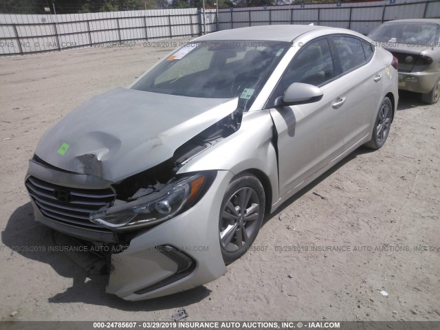 5NPD84LF9HH015029 - 2017 HYUNDAI ELANTRA SE/VALUE/LIMITED SILVER photo 2