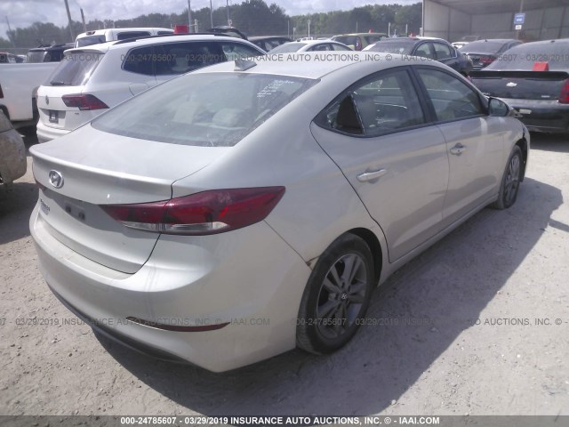 5NPD84LF9HH015029 - 2017 HYUNDAI ELANTRA SE/VALUE/LIMITED SILVER photo 4