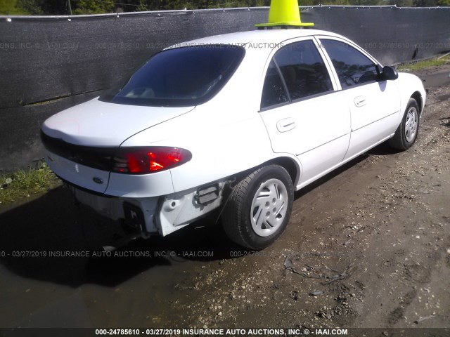 3FAFP13P21R199144 - 2001 FORD ESCORT WHITE photo 4