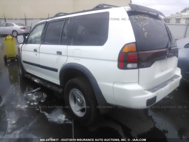 JA4LS31H4YP807485 - 2000 MITSUBISHI MONTERO SPORT LS/SPORT XLS WHITE photo 3