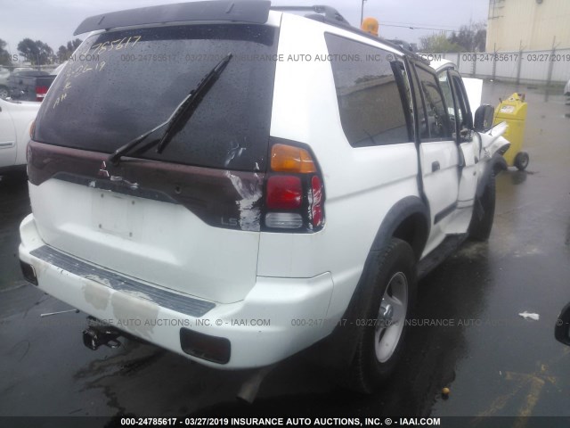 JA4LS31H4YP807485 - 2000 MITSUBISHI MONTERO SPORT LS/SPORT XLS WHITE photo 4