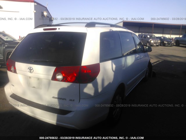 5TDZA23C36S441570 - 2006 TOYOTA SIENNA CE/LE WHITE photo 4