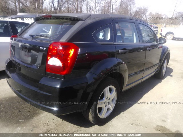 1B3HB48B87D218606 - 2007 DODGE CALIBER SXT BLACK photo 4