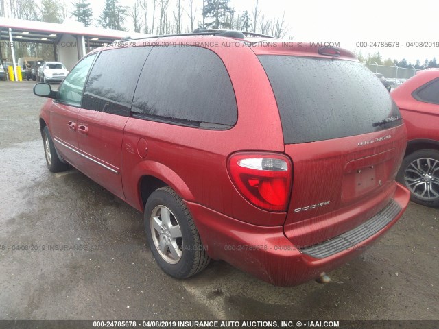 2D8GP44L35R477252 - 2005 DODGE GRAND CARAVAN SXT RED photo 3