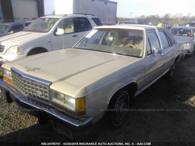 2FABP74FXHX160692 - 1987 FORD CROWN VICTORIA LX CREAM photo 2