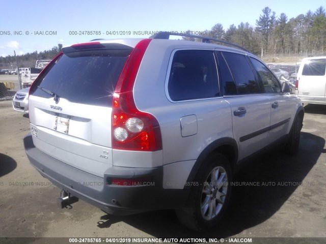 YV1CZ911351166233 - 2005 VOLVO XC90 T6 SILVER photo 4