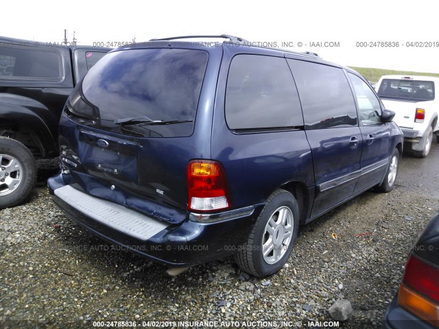 2FMDA52472BB05921 - 2002 FORD WINDSTAR SE BLUE photo 4