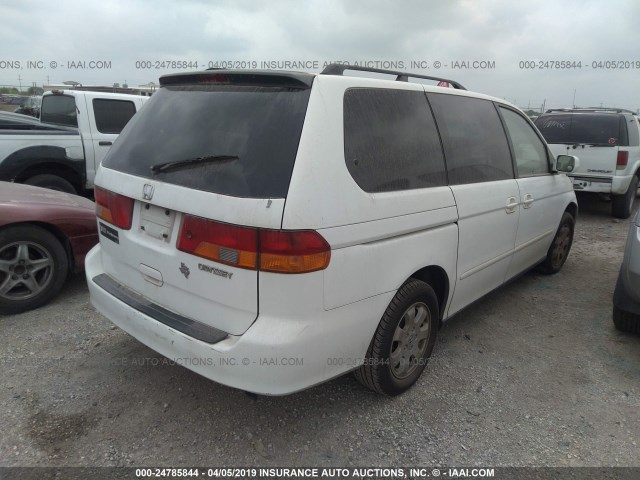 5FNRL18922B009231 - 2002 HONDA ODYSSEY EXL WHITE photo 4