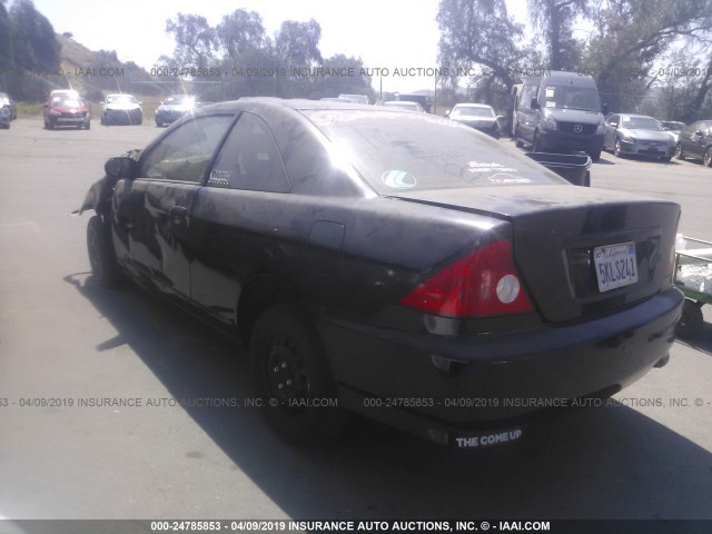 1HGEM21105L001007 - 2005 HONDA CIVIC DX VP BLACK photo 3