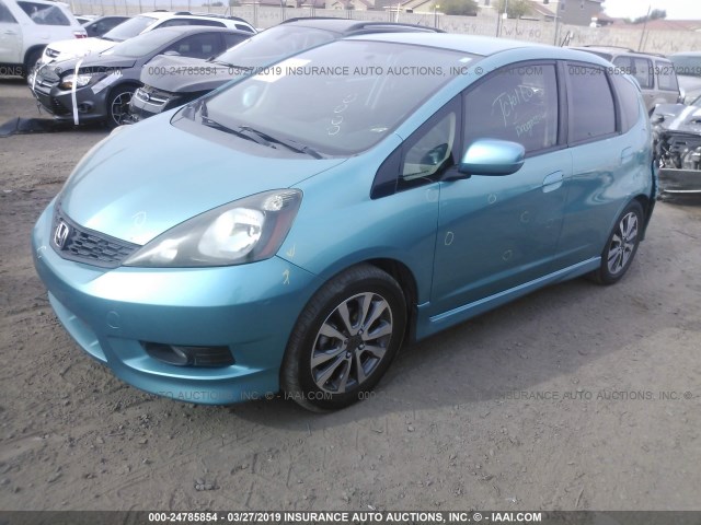 JHMGE8H5XCC025889 - 2012 HONDA FIT SPORT TEAL photo 2