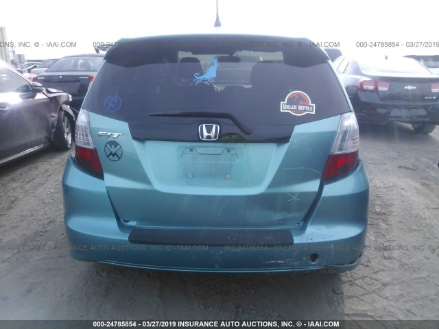 JHMGE8H5XCC025889 - 2012 HONDA FIT SPORT TEAL photo 6