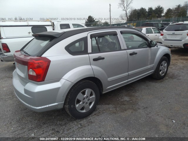 1B3HB28B97D523553 - 2007 DODGE CALIBER SILVER photo 4