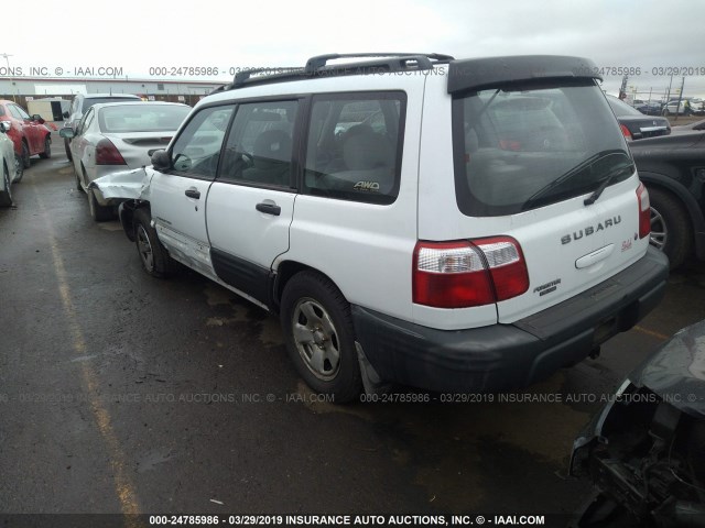 JF1SF63572G741621 - 2002 SUBARU FORESTER L WHITE photo 3