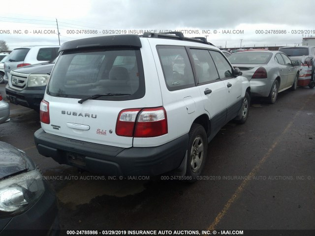 JF1SF63572G741621 - 2002 SUBARU FORESTER L WHITE photo 4