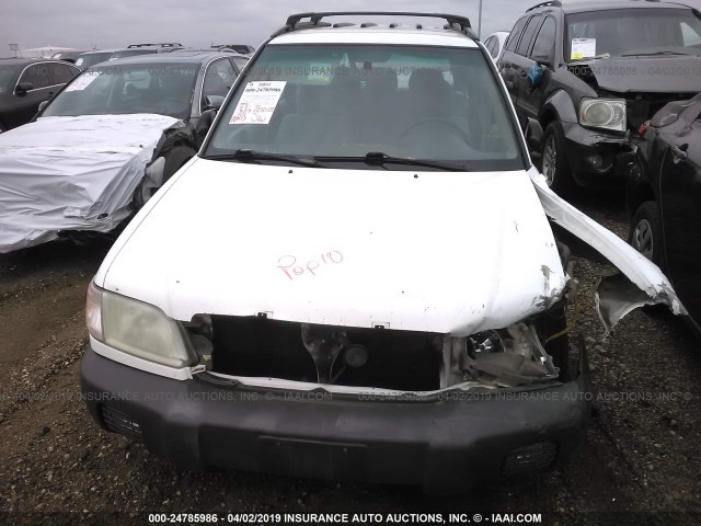 JF1SF63572G741621 - 2002 SUBARU FORESTER L WHITE photo 6