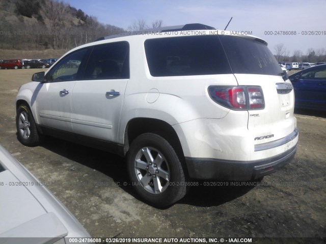 1GKKVNED5FJ205596 - 2015 GMC ACADIA SLE WHITE photo 3