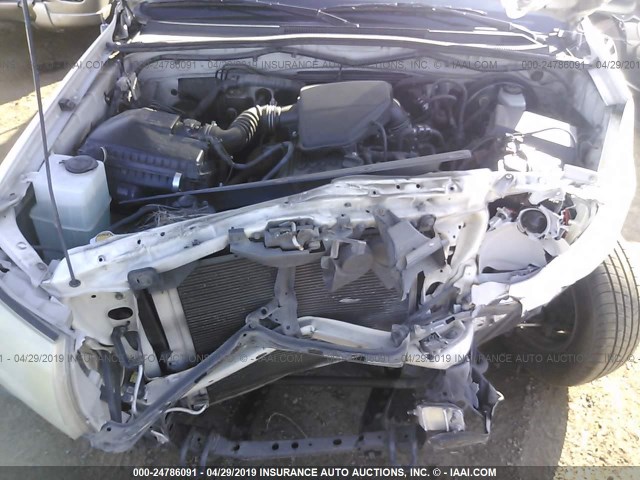 5TETX22N96Z156351 - 2006 TOYOTA TACOMA ACCESS CAB თეთრი ფოტო 10