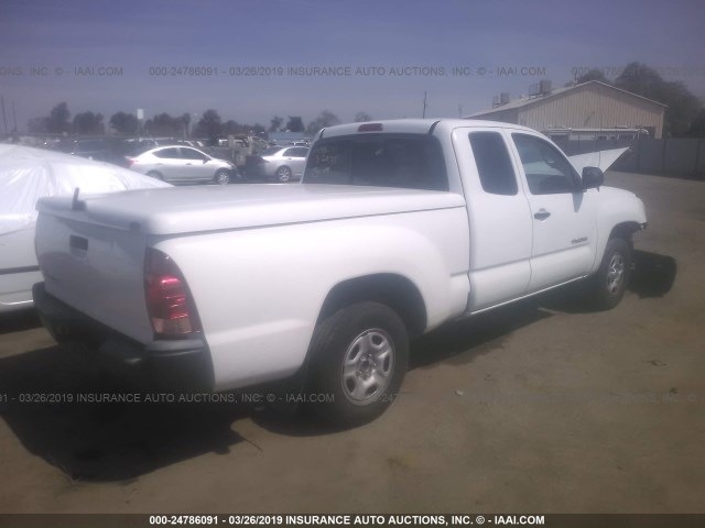 5TETX22N96Z156351 - 2006 TOYOTA TACOMA ACCESS CAB თეთრი ფოტო 4