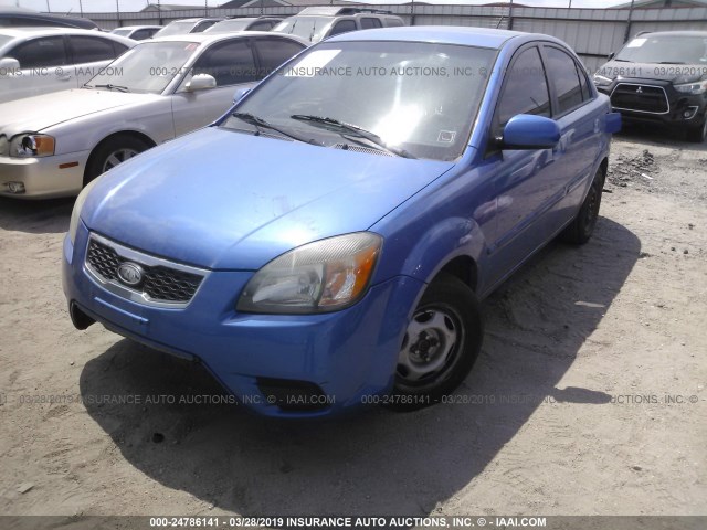 KNADH4A3XA6648239 - 2010 KIA RIO LX/SX BLUE photo 2