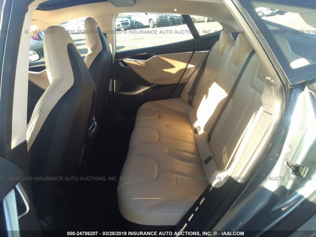 5YJSA1CG6DFP27347 - 2013 TESLA MODEL S GRAY photo 8