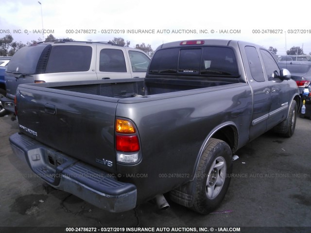 5TBRT34163S432265 - 2003 TOYOTA TUNDRA ACCESS CAB SR5 GRAY photo 4