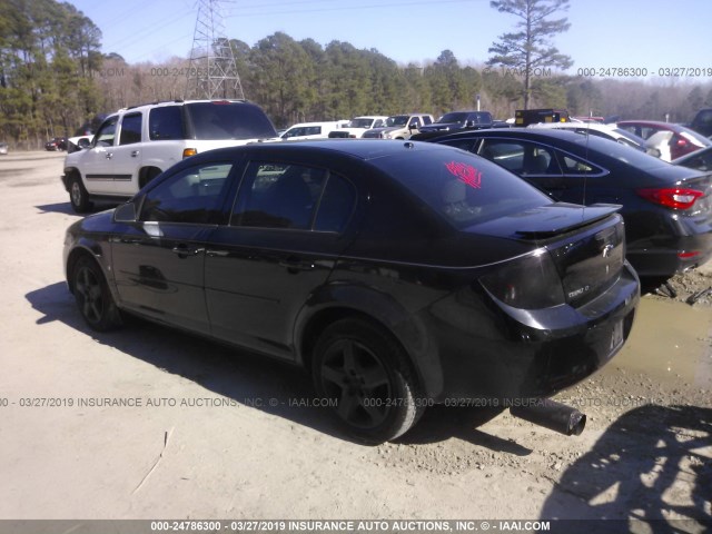 1G1AL55F677228438 - 2007 CHEVROLET COBALT LT BLACK photo 3