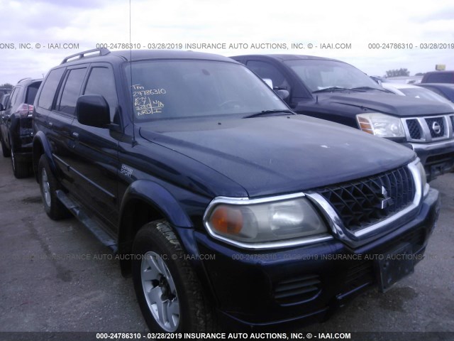 JA4MT31R23J007418 - 2003 MITSUBISHI MONTERO SPORT XLS BLUE photo 1