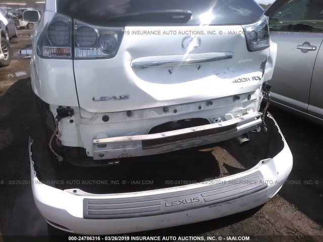 JTJHW31U560008539 - 2006 LEXUS RX 400 WHITE photo 6