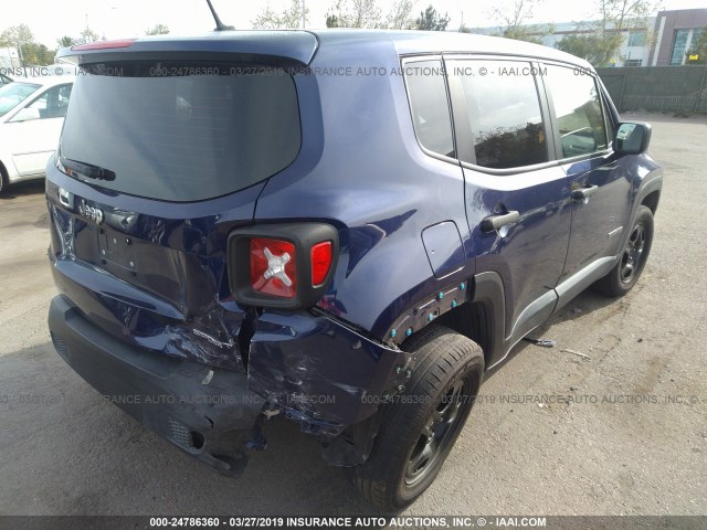 ZACCJAAW6GPC67666 - 2016 JEEP RENEGADE SPORT BLUE photo 4