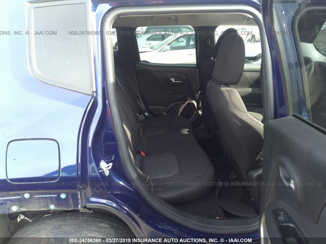 ZACCJAAW6GPC67666 - 2016 JEEP RENEGADE SPORT BLUE photo 8