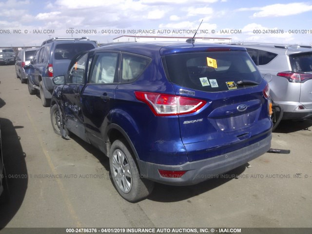 1FMCU0F75DUB15967 - 2013 FORD ESCAPE S BLUE photo 3