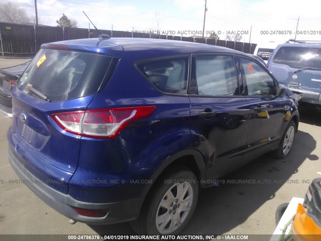 1FMCU0F75DUB15967 - 2013 FORD ESCAPE S BLUE photo 4