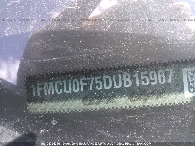 1FMCU0F75DUB15967 - 2013 FORD ESCAPE S BLUE photo 9