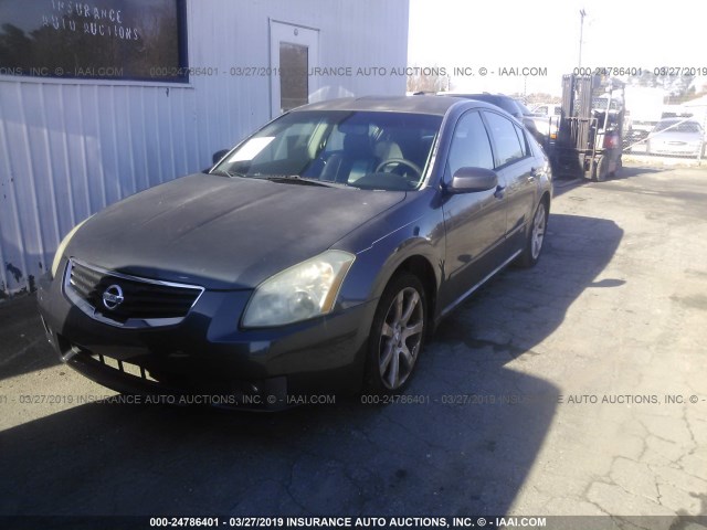 1N4BA41E17C855716 - 2007 NISSAN MAXIMA SE/SL GRAY photo 2