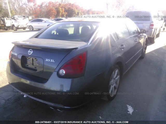 1N4BA41E17C855716 - 2007 NISSAN MAXIMA SE/SL GRAY photo 4