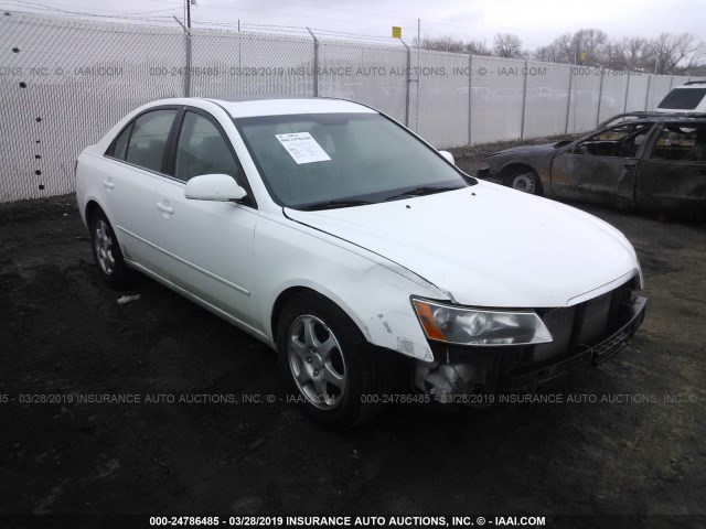 5NPEU46F46H131957 - 2006 HYUNDAI SONATA GLS/LX WHITE photo 1