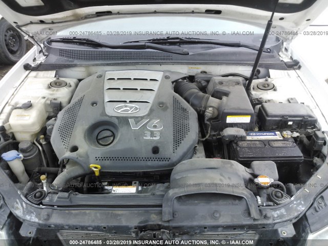 5NPEU46F46H131957 - 2006 HYUNDAI SONATA GLS/LX WHITE photo 10