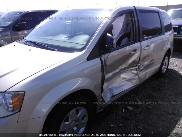 2C4RDGBG7CR396145 - 2012 DODGE GRAND CARAVAN SE TAN photo 6