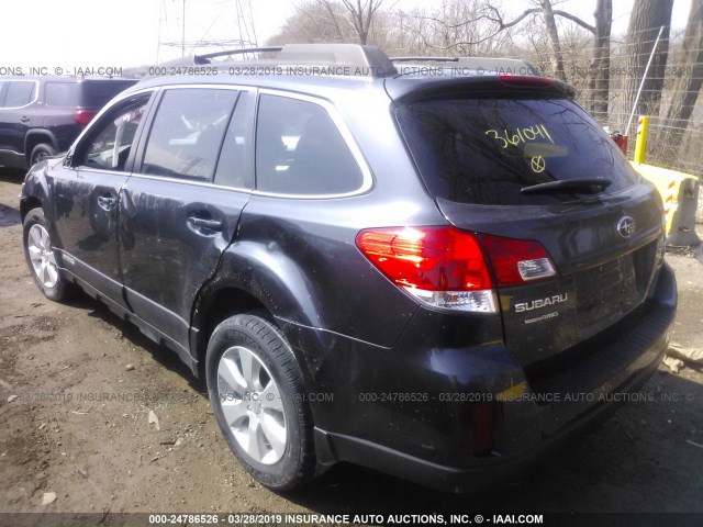 4S4BRCCC4A3367047 - 2010 SUBARU OUTBACK 2.5I PREMIUM GRAY photo 3