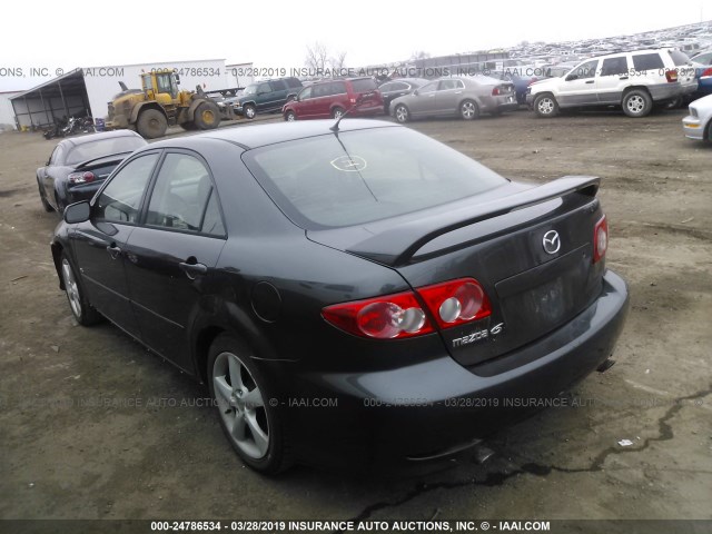 1YVHP80D145N96903 - 2004 MAZDA 6 S BLACK photo 3