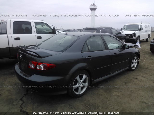 1YVHP80D145N96903 - 2004 MAZDA 6 S BLACK photo 4