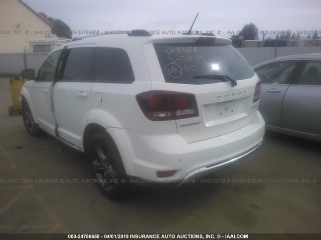 3C4PDCGB4FT535338 - 2015 DODGE JOURNEY CROSSROAD WHITE photo 3