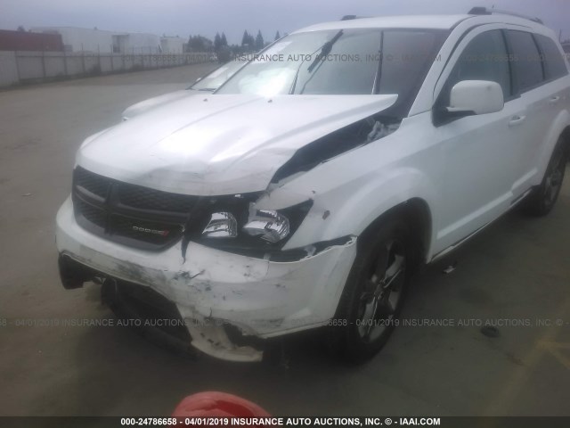 3C4PDCGB4FT535338 - 2015 DODGE JOURNEY CROSSROAD WHITE photo 6