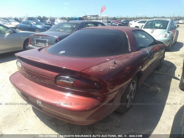 2G1FP22KXV2125666 - 1997 CHEVROLET CAMARO RS MAROON photo 4