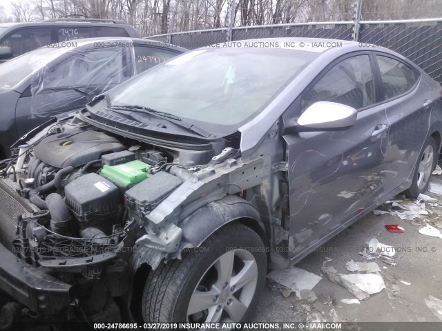 KMHDH4AE4DU926164 - 2013 HYUNDAI ELANTRA GLS/LIMITED GRAY photo 2