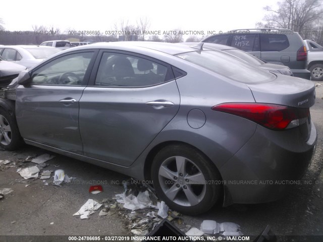 KMHDH4AE4DU926164 - 2013 HYUNDAI ELANTRA GLS/LIMITED GRAY photo 3