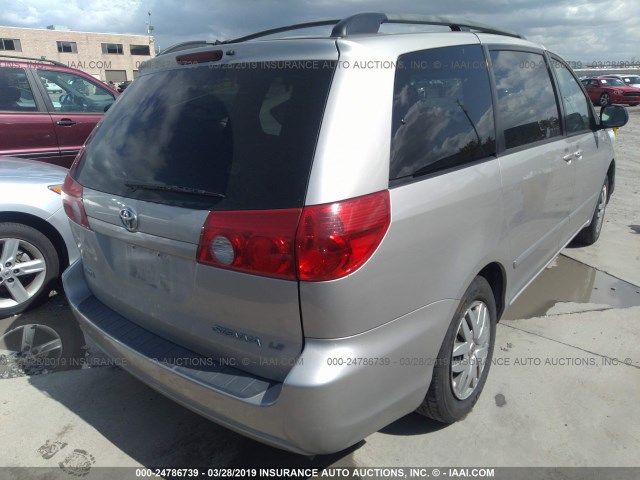 5TDZA23C76S400035 - 2006 TOYOTA SIENNA CE/LE SILVER photo 4