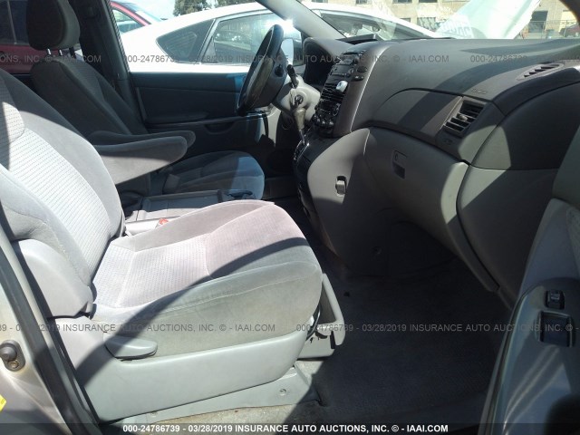 5TDZA23C76S400035 - 2006 TOYOTA SIENNA CE/LE SILVER photo 5