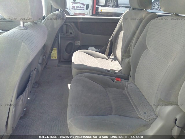 5TDZA23C76S400035 - 2006 TOYOTA SIENNA CE/LE SILVER photo 8